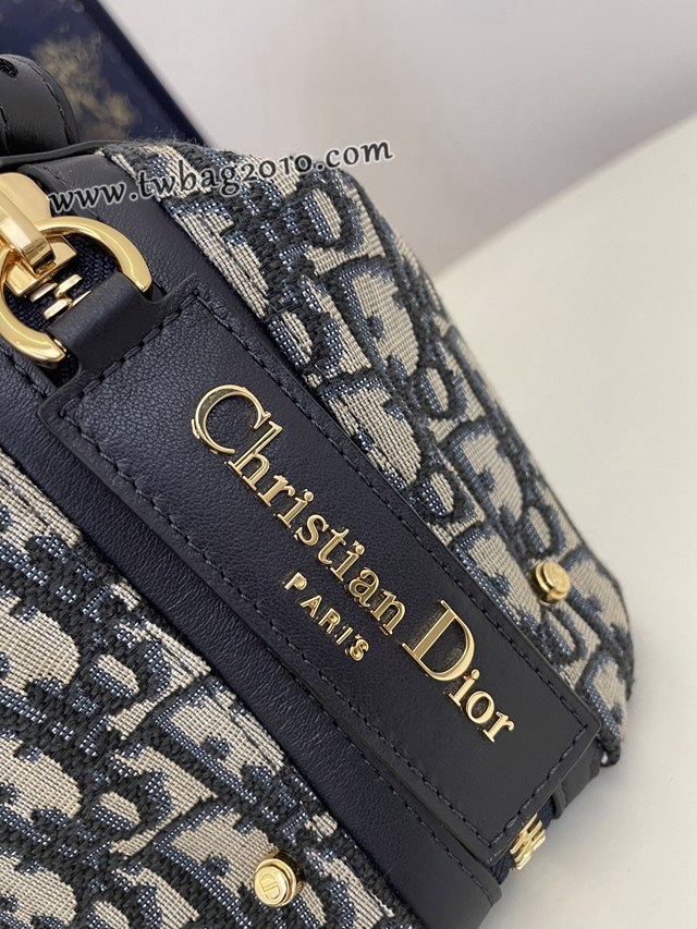 Dior专柜新款迪奥高仿原单Journey系列小号蓝布肩背女包 djfk1607